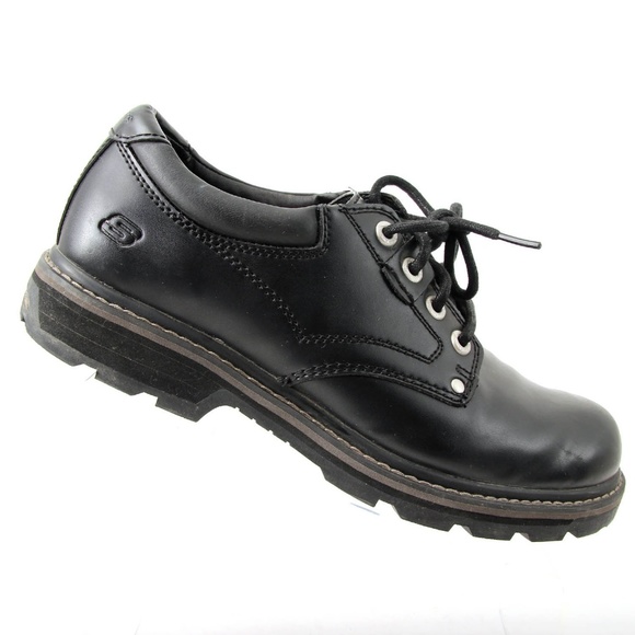skechers black oxford shoes